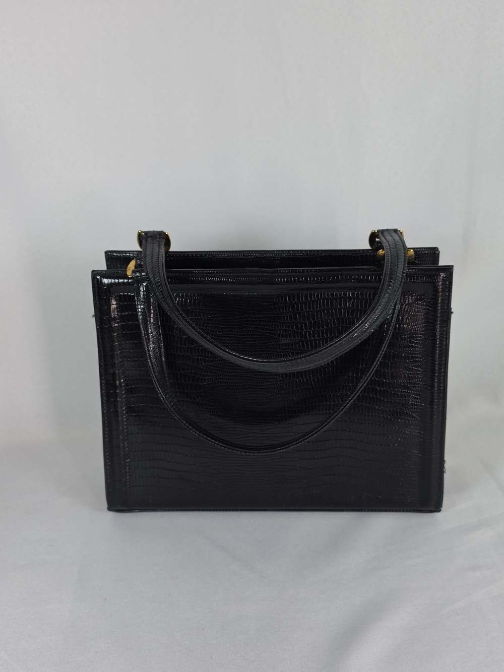 1950s Meyers Alligator Embossed Leather Saks Fifth Avenue Vintage Bag